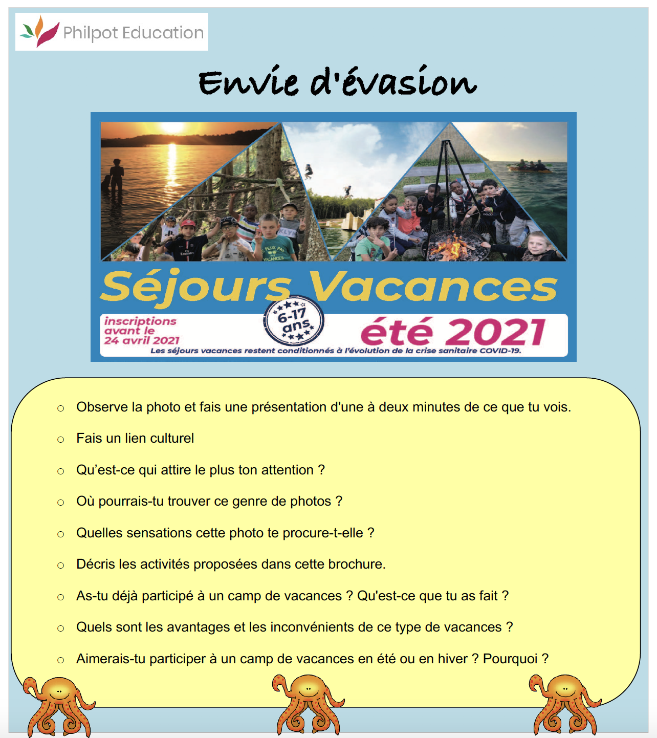 French B: Les Vacances!